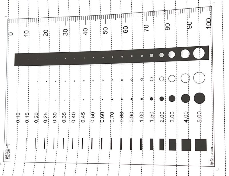 ORBITRANSIT Flaw SEC Size Estimation Chart Dirt Test Gauge for Dot and Line Defects Measuring (1) - Image 3
